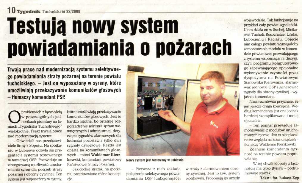 Testują nowy system powiadamiania o pożarach