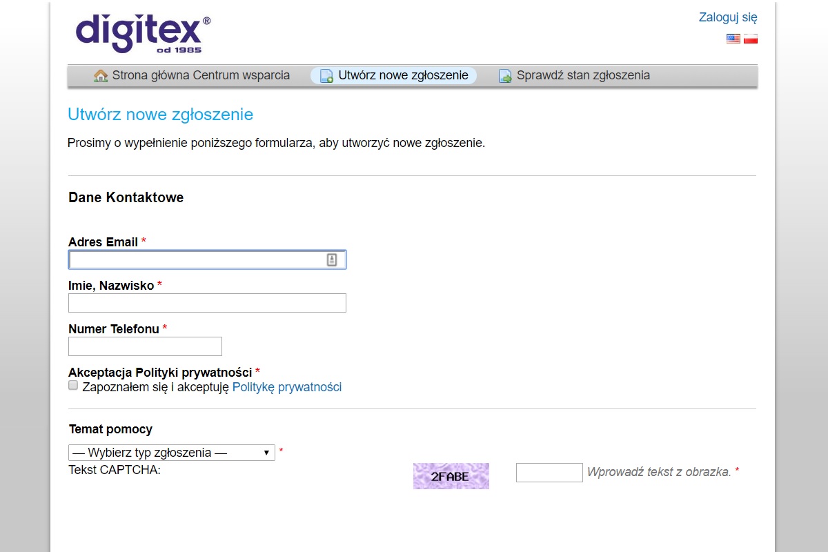 Centrum Obsługi Zgłoszeń digitexWAVE